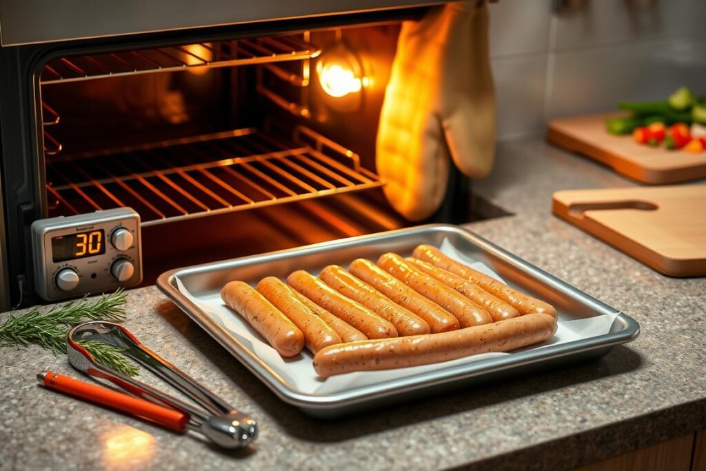 how to cook sausage in the oven