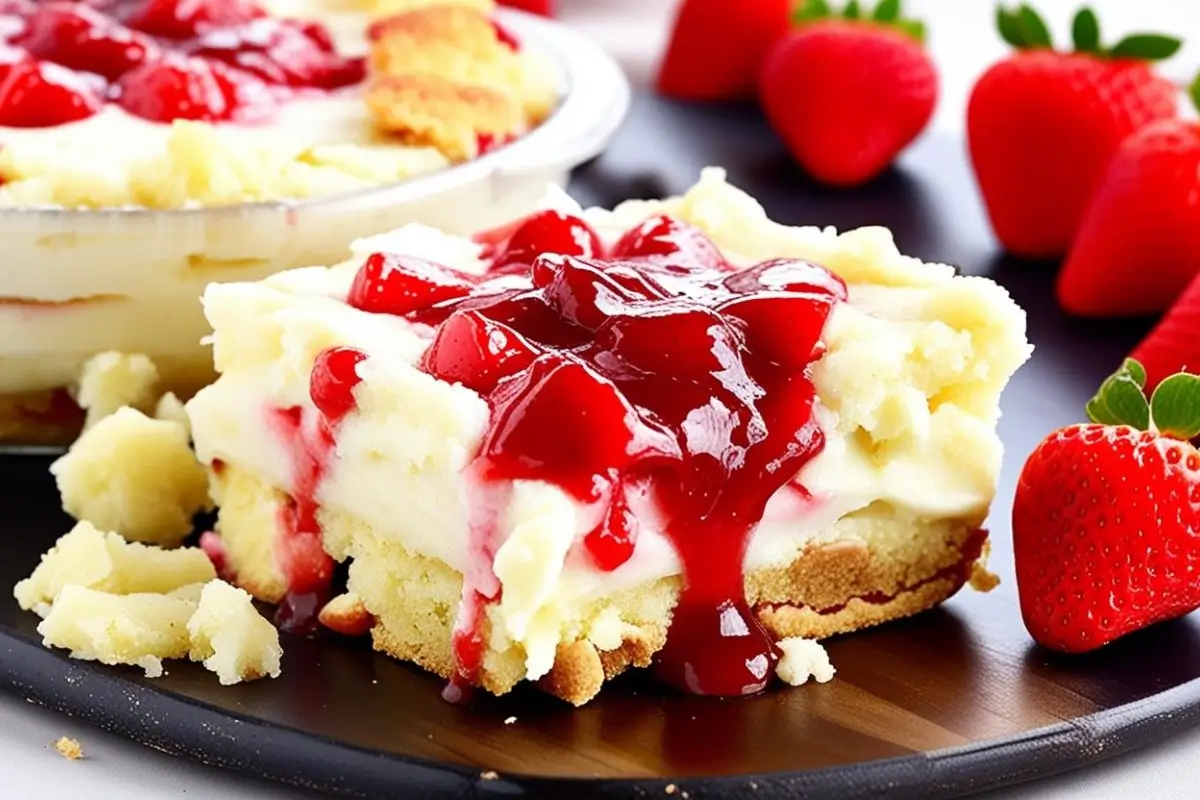 Strawberry Cheesecake Dump Cake