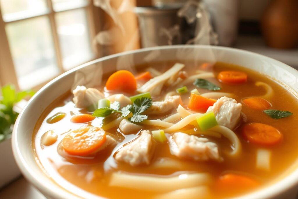 chicken noodle soup for sore throat