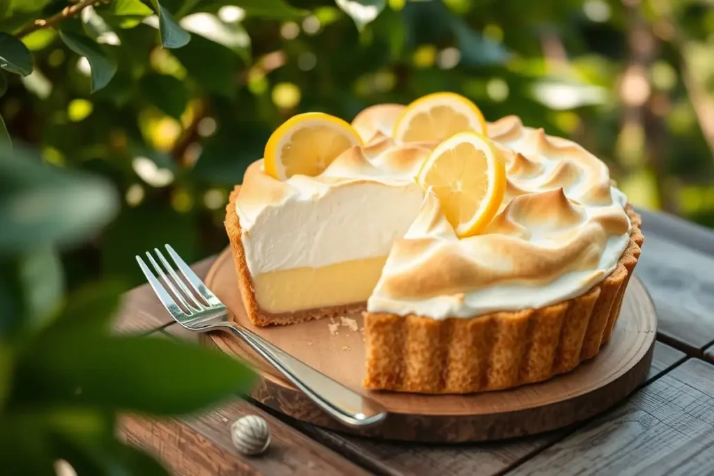 lemon meringue pie presentation